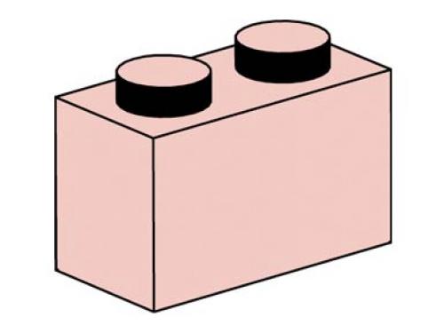 LEGO 1 x 2 Sand Red Bricks (10003)