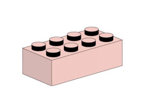 LEGO 2 x 4 Sand Red Bricks (10005)