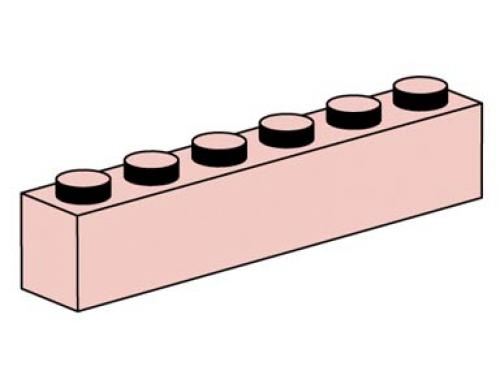 LEGO 1 x 6 Sand Red Bricks (10006)