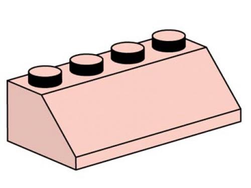 LEGO 2 x 4 Roof Tile Sand Red (10008)