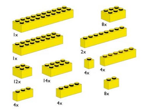 LEGO Assorted Yellow Bricks (10010)