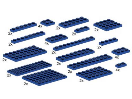 LEGO Assorted Blue Plates (10011)