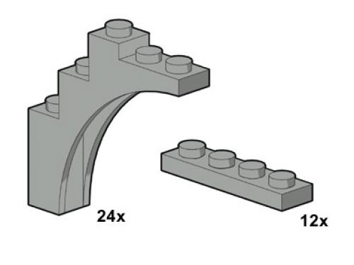 LEGO Light Gray Arches (10047)