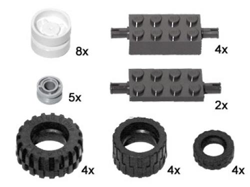LEGO Large Wheels and Axles (10049)