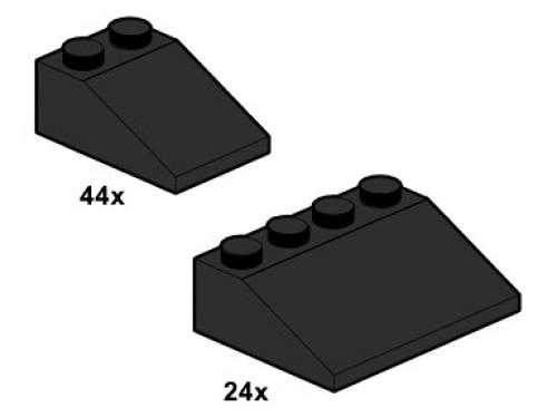 LEGO Black Slopes 33 3 x 2 and 3 x 4 (10054)