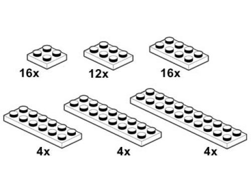 LEGO White Plates 2 x n (10056)