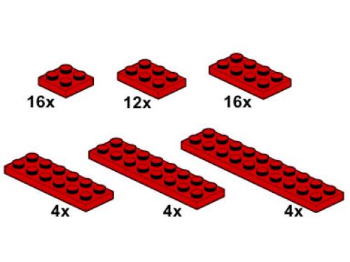 LEGO Red Plates 2 x n (10058)