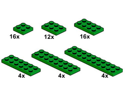 LEGO Dark Green Plates 2 x n (10059)