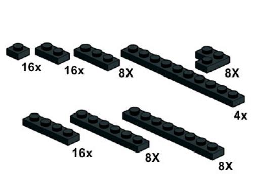LEGO Black Plates 1 x n (10061)