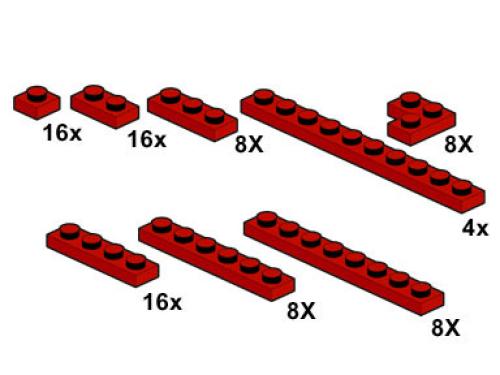 LEGO Red Plates 1 x n (10062)