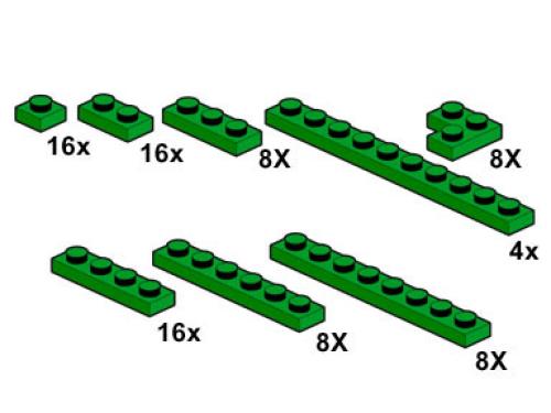 LEGO Green Plates 1 x n (10063)