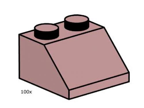 LEGO 2 x 2 Sand Red Roof Tiles (10114)