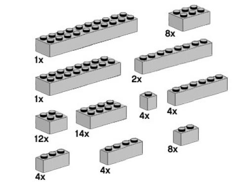 LEGO Assorted Light Gray Bricks (10145)