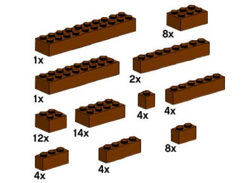 LEGO Assorted Brown Bricks (10147)