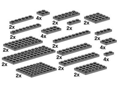 LEGO Assorted Dark Gray Plates (10149)
