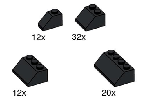 LEGO Black Roof Tiles (10161)