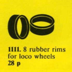LEGO Rubber Rims for Locomotive Wheels (1111)