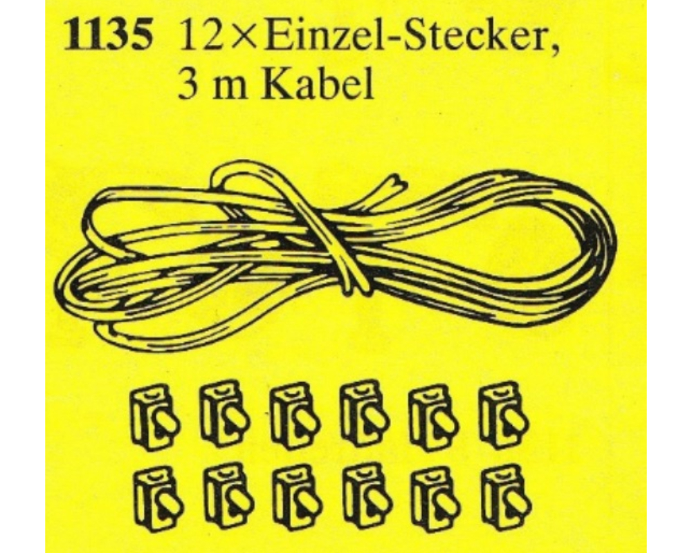 LEGO Battery Cable Kit: 12 Connectors, 3m Cable (1135)