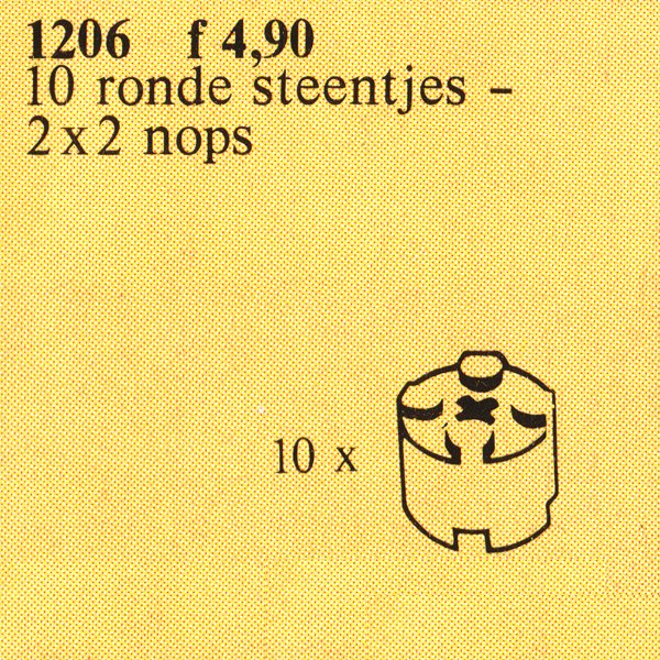 LEGO Round Bricks (2 x 2), White (1206)