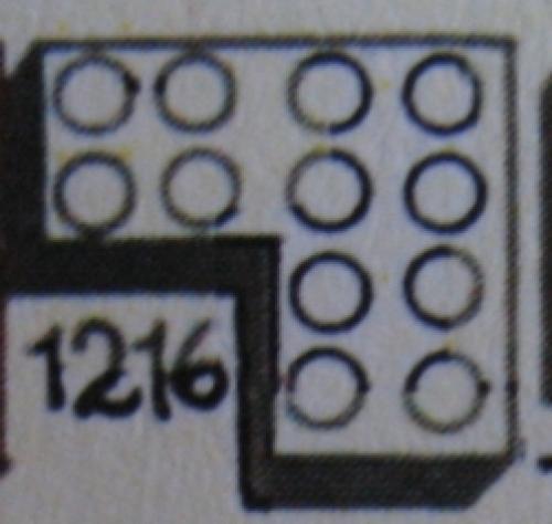 LEGO 4 x 4 Corner Bricks (1216-2)