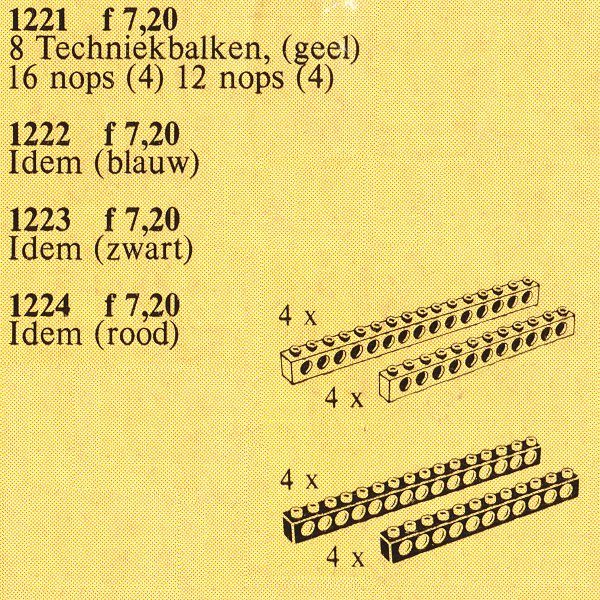 LEGO TECHNIC beams - blue (1222)