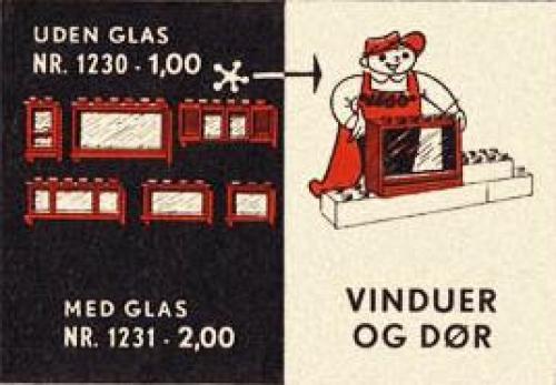 LEGO Windows and Door with Glass, White (1231-3)