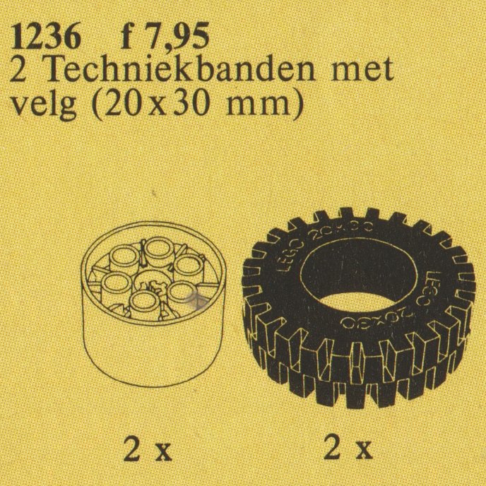 LEGO TECHNIC wheels with hubs (1236)