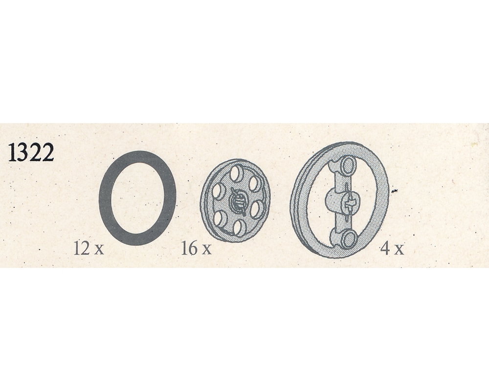 LEGO Pulleys, Tires, and Steering Wheels (1322)