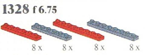 LEGO Red/Black Plates (1328)