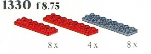 LEGO Red/Black Plates (1330)
