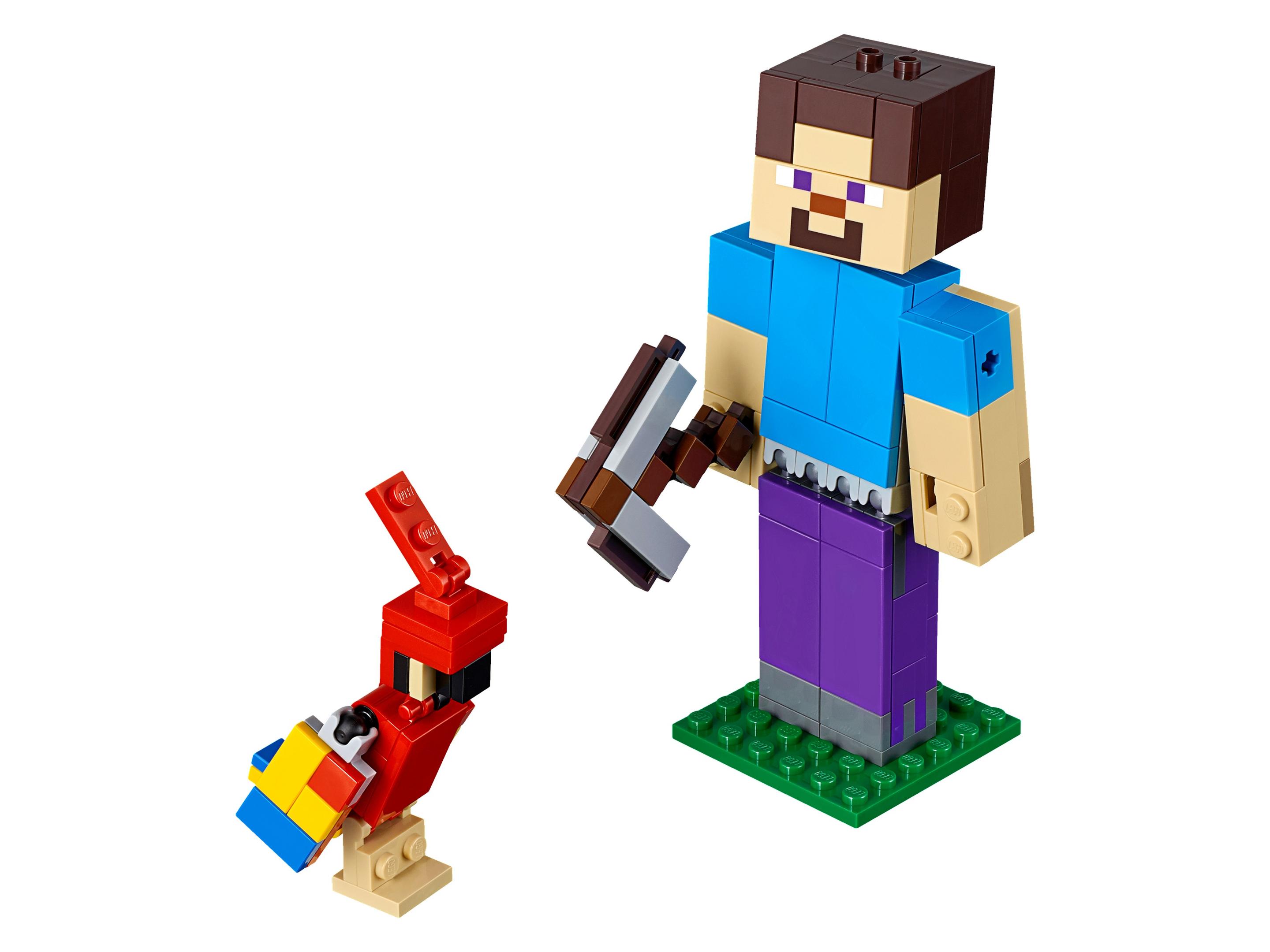 LEGO Minecraft Steve BigFig with Parrot (21148)