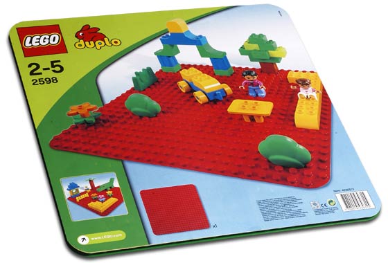 LEGO Large Red Building Plate (2598)