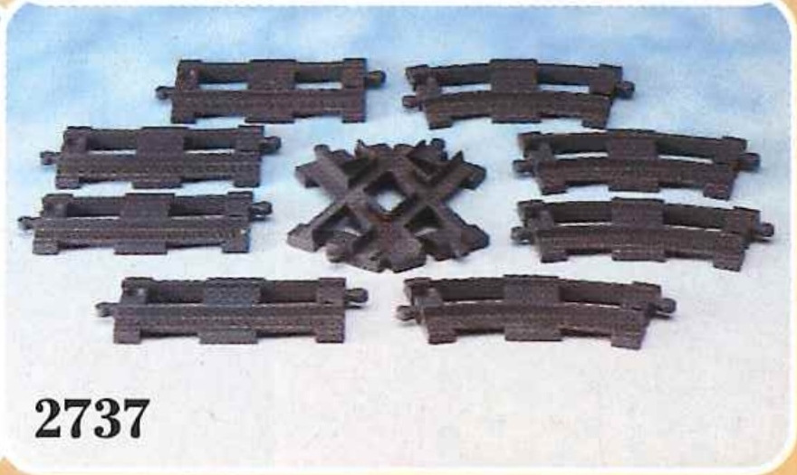 LEGO Diamond Crossing and Tracks (Crossing & Rails) (2737)