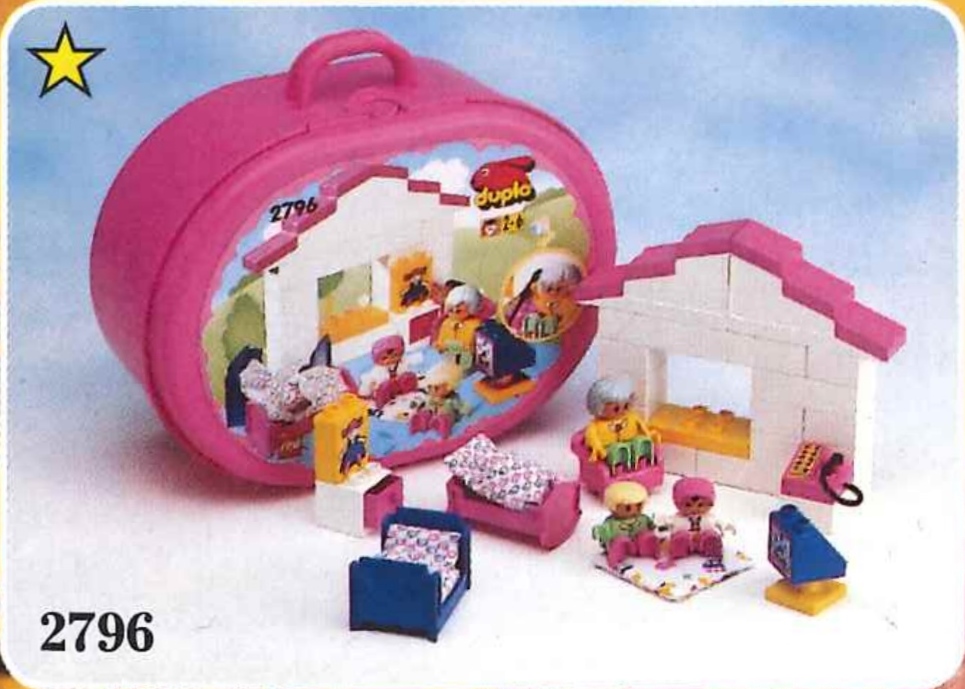 LEGO Pink Carry Case (Playhouse Carry Case) (2796)