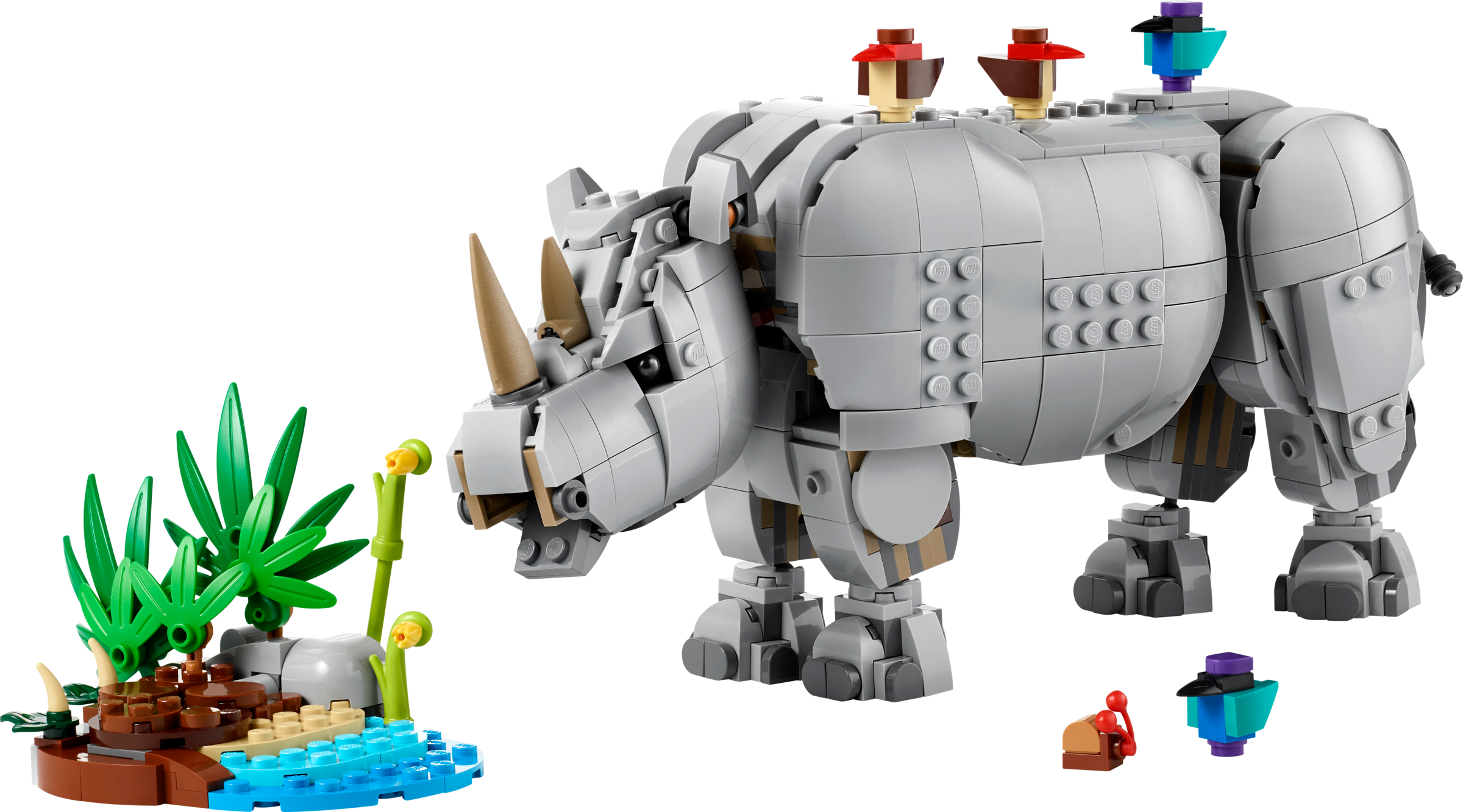 LEGO Fauna Salvaje: Poderoso Rinoceronte con Pájaros (31171)
