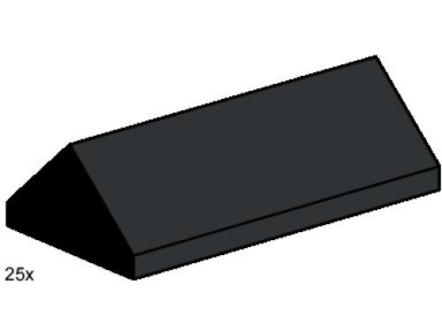 LEGO 2 x 4 Ridge Roof Tiles Steep Sloped Black (3444)