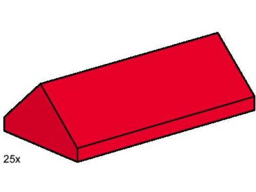 LEGO 2 x 4 Ridge Roof Tiles Steep Sloped Red (3445)