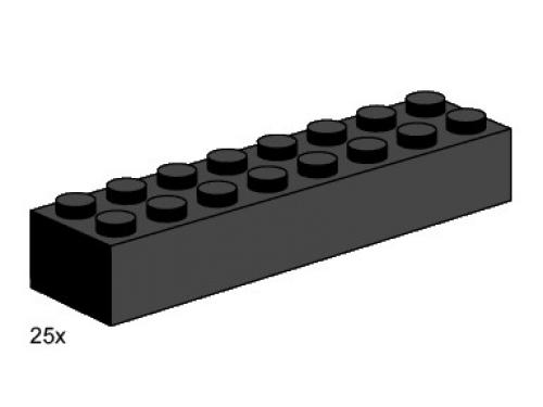 LEGO 2 x 8 Black Bricks (3463)