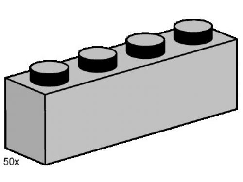 LEGO 1 x 4 Light Gray Bricks (3469)