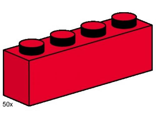 LEGO 1 x 4 Red Bricks (3472)