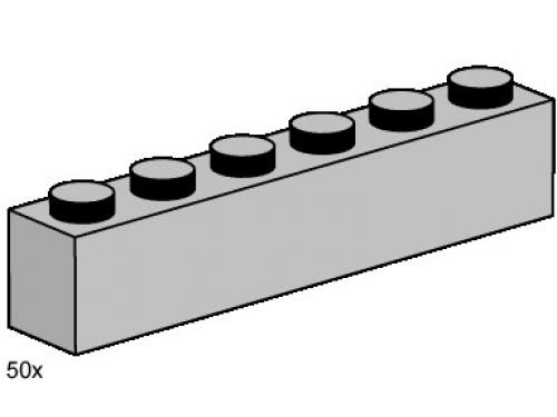 LEGO 1 x 6 Light Gray Bricks (3474)