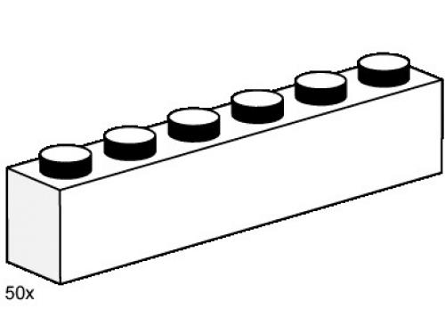 LEGO 1 x 6 White Bricks (3475)