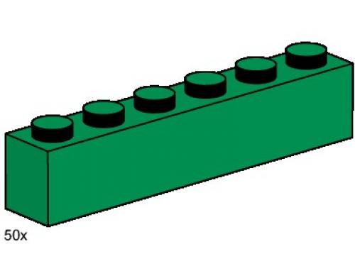 LEGO 1 x 6 Dark Green Bricks (3476)