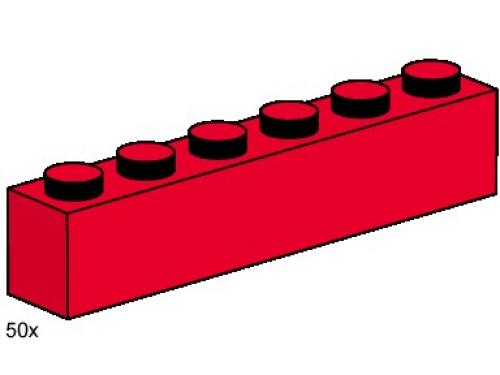 LEGO 1 x 6 Red Bricks (3477)