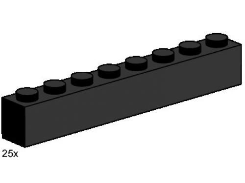 LEGO 1 x 8 Black Bricks (3478)
