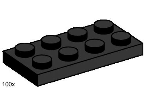 LEGO 2 x 4 Black Plates (3483)