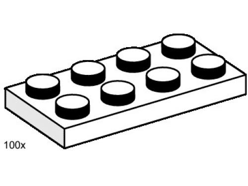 LEGO 2 x 4 White Plates (3484)