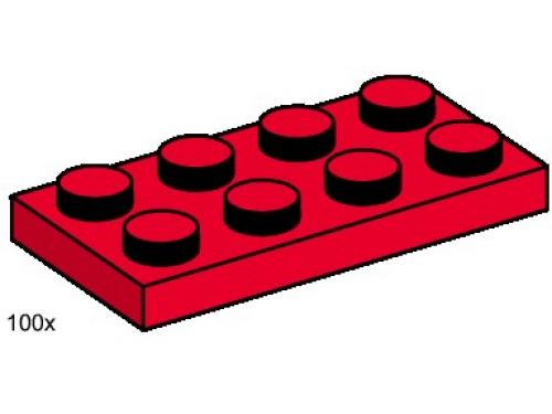 LEGO 2 x 4 Red Plates (3485)
