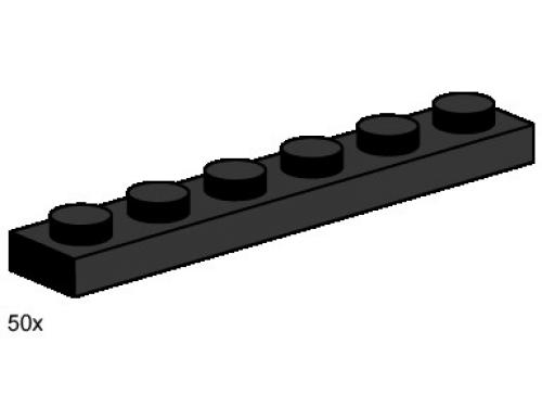 LEGO 1 x 6 Black Plates (3486)