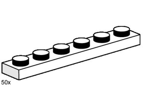 LEGO 1 x 6 White Plates (3487)